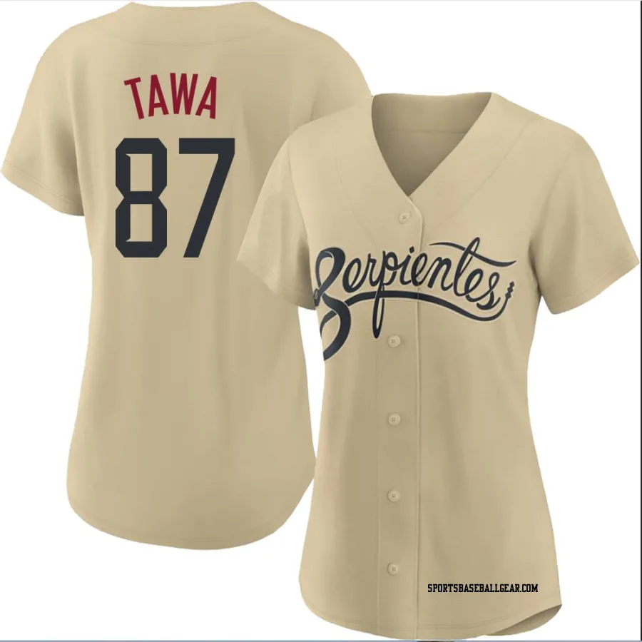 Timothy Tawa Women's Arizona Diamondbacks Gold Authentic 2021 City Connect Cool Base Jersey