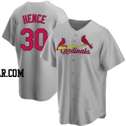 Tink Hence Men's St. Louis Cardinals Gray Replica Road Jersey