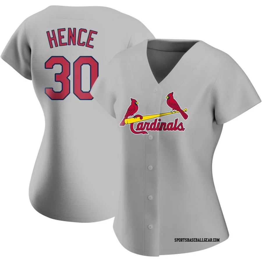 Tink Hence Women's St. Louis Cardinals Gray Authentic Road Jersey