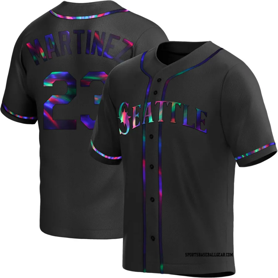 Tino Martinez Youth Seattle Mariners Black Holographic Replica Alternate Jersey