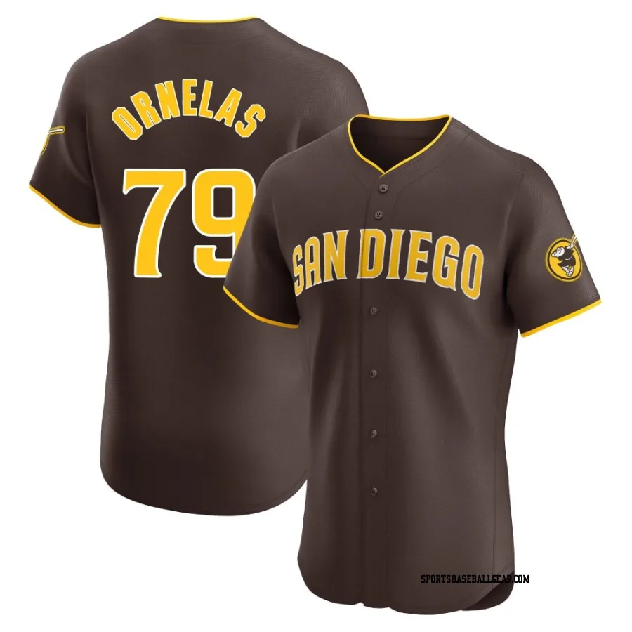 Tirso Ornelas Men's San Diego Padres Brown Elite Road Vapor Premier Jersey