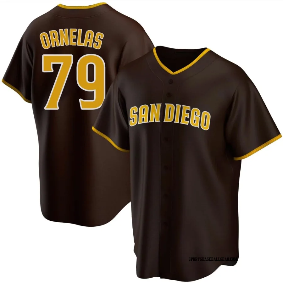 Tirso Ornelas Men's San Diego Padres Brown Replica Road Jersey