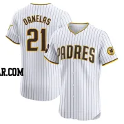 Tirso Ornelas Men's San Diego Padres White Elite Home Patch Jersey