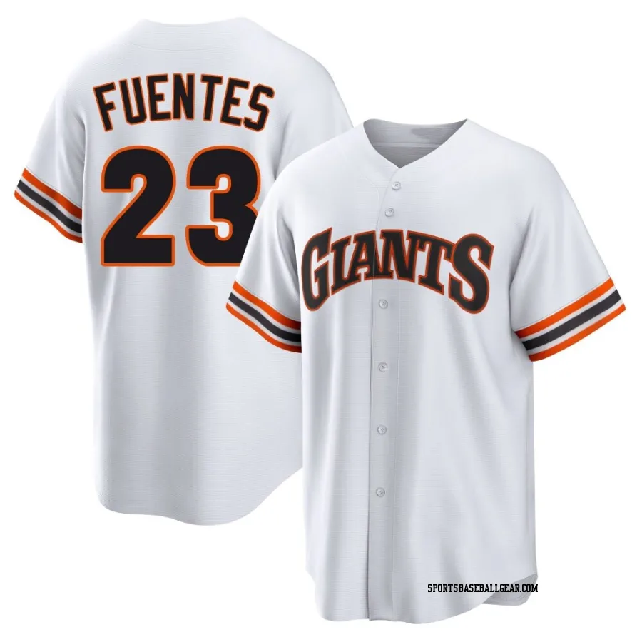 Tito Fuentes Men's San Francisco Giants White Limited Throwback Cooperstown Collection Jersey