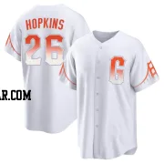 TJ Hopkins Youth San Francisco Giants White Replica 2021 City Connect Jersey