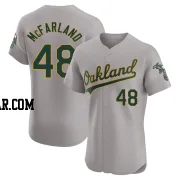 T.J. McFarland Men's Oakland Athletics Gray Elite Road Jersey