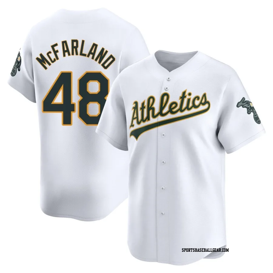 T.J. McFarland Men's Oakland Athletics White Limited Home Jersey