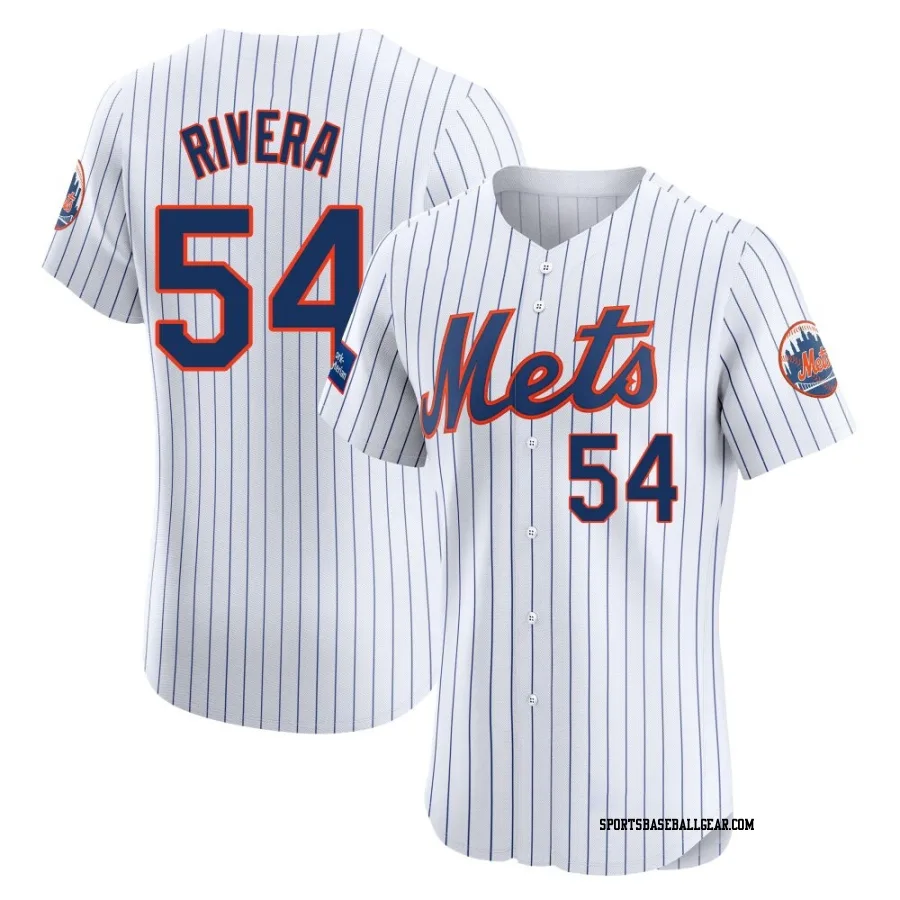 T.J. Rivera Men's New York Mets White Elite Home Patch Jersey