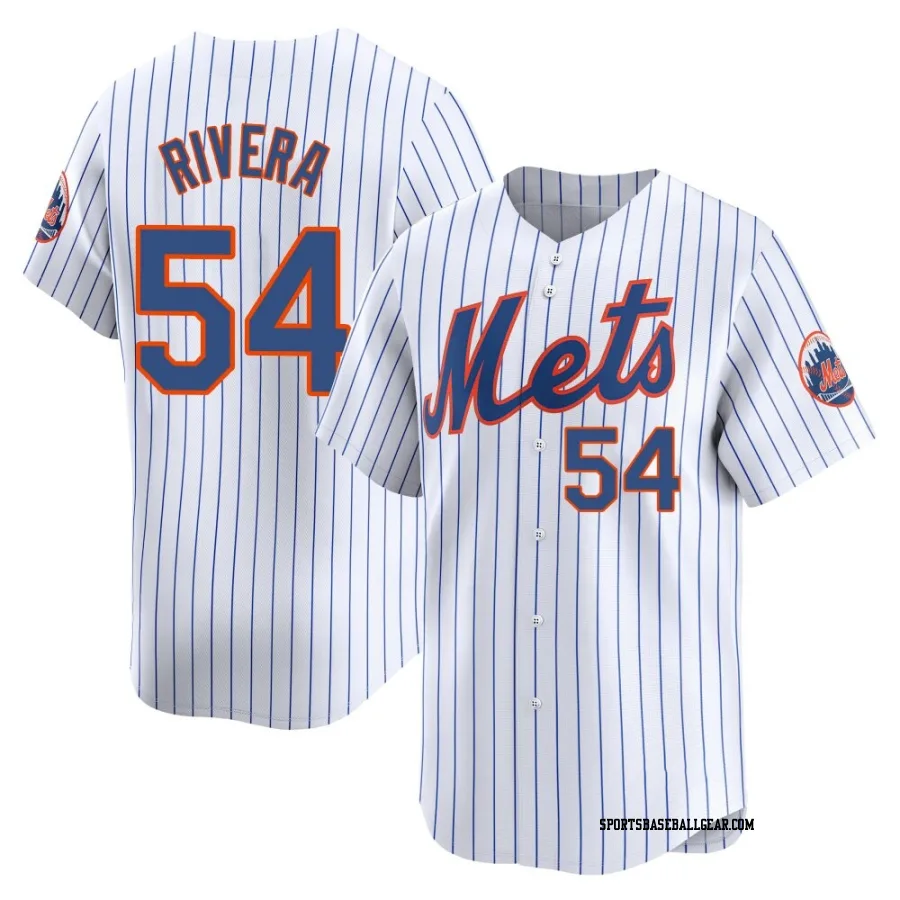 T.J. Rivera Youth New York Mets White Limited Home Jersey