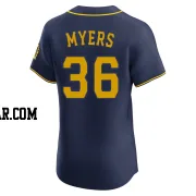 Tobias Myers Men's Milwaukee Brewers Navy Elite Alternate Jersey