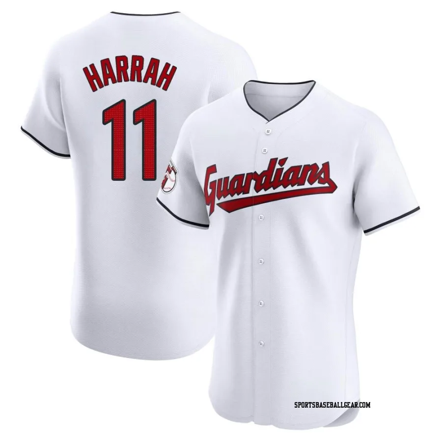 Toby Harrah Men's Cleveland Guardians White Elite Home Jersey