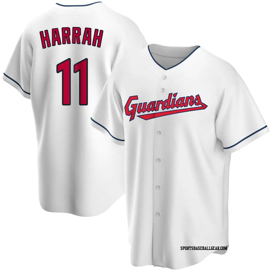Toby Harrah Men's Cleveland Guardians White Replica Home Jersey