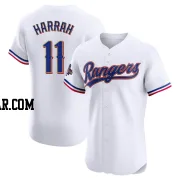 Toby Harrah Men's Texas Rangers Gold Elite White 2024 Collection Jersey