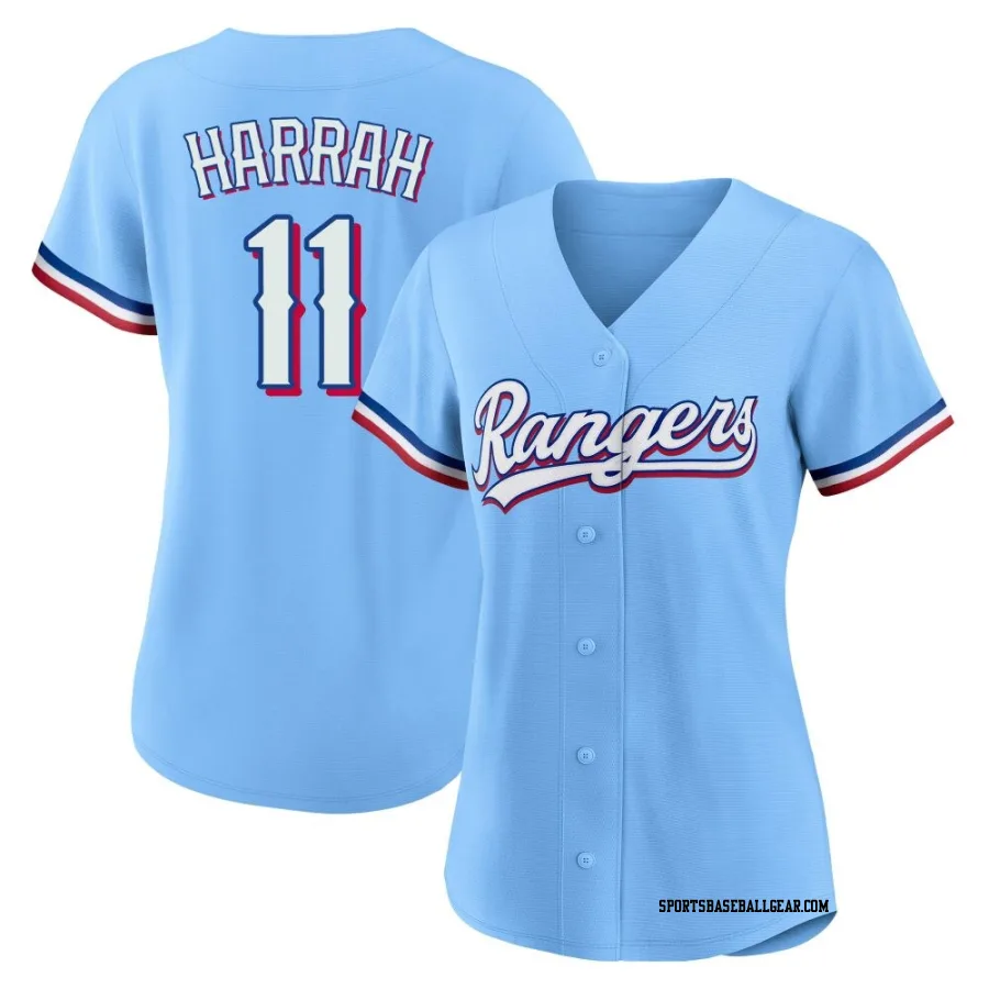 Toby Harrah Women's Texas Rangers Light Blue Replica Alternate Jersey