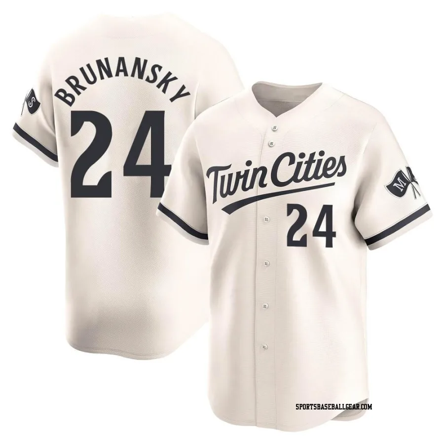 Tom Brunansky Youth Minnesota Twins Cream Limited Alternate Jersey