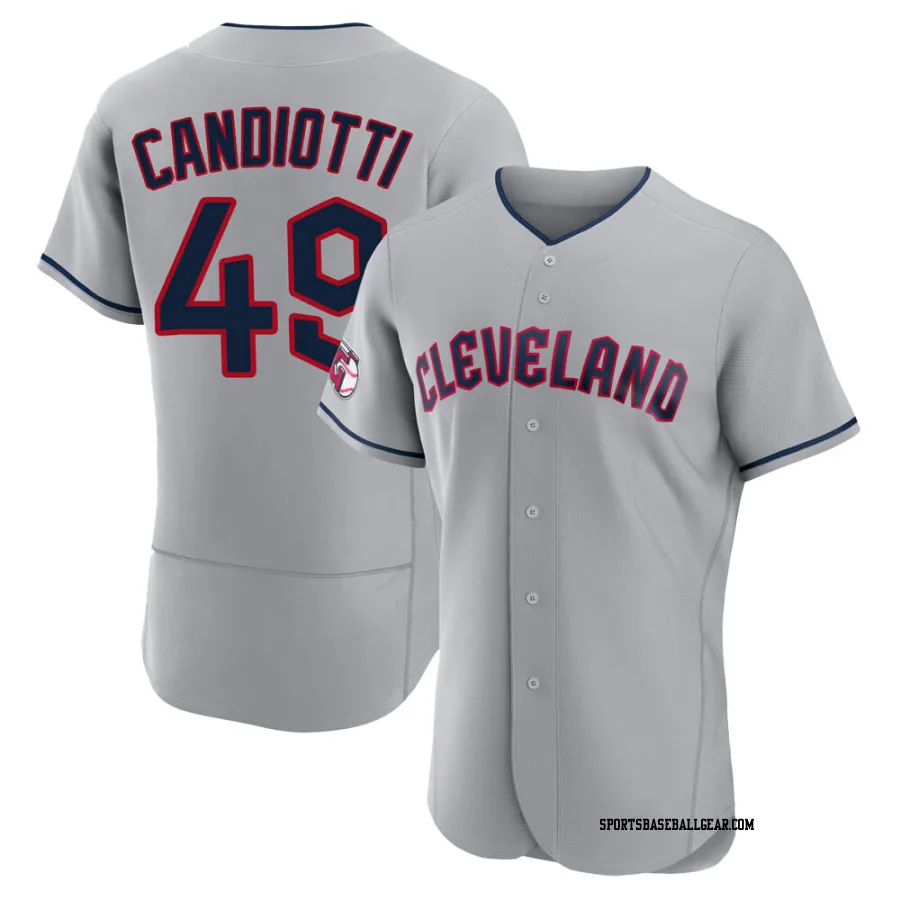 Tom Candiotti Men's Cleveland Guardians Gray Authentic Road Jersey