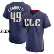 Tom Candiotti Men's Cleveland Guardians Navy Elite 2024 City Connect Jersey