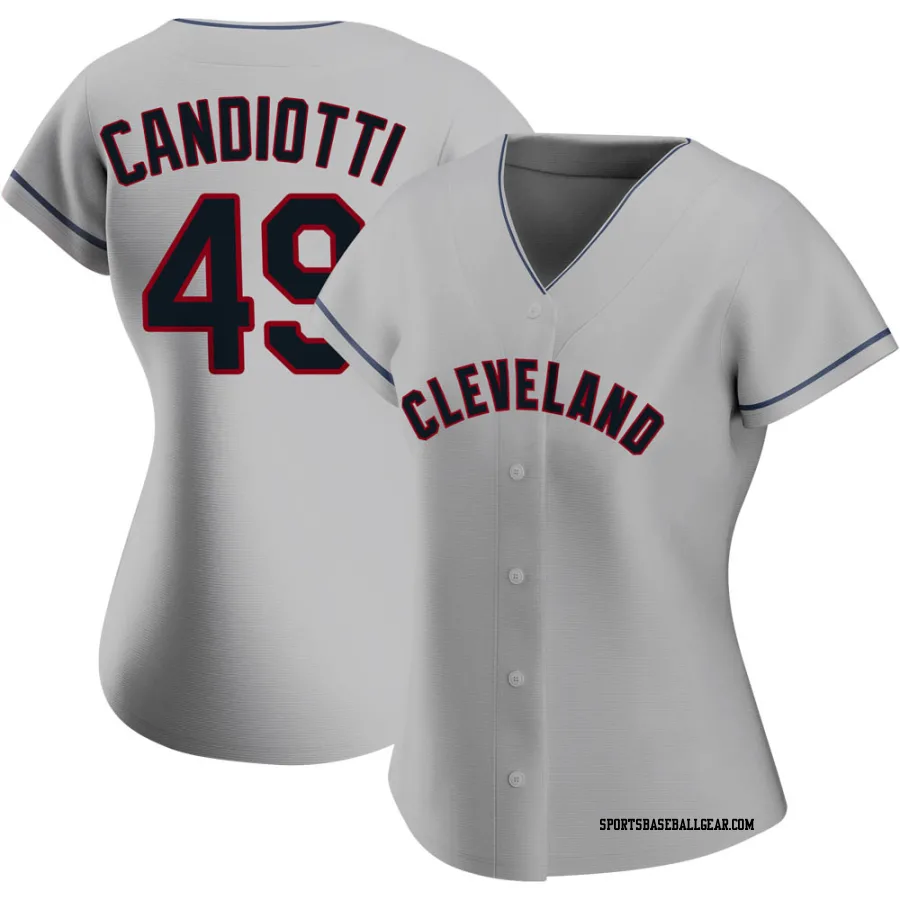 Tom Candiotti Women's Cleveland Guardians Gray Authentic Road Jersey