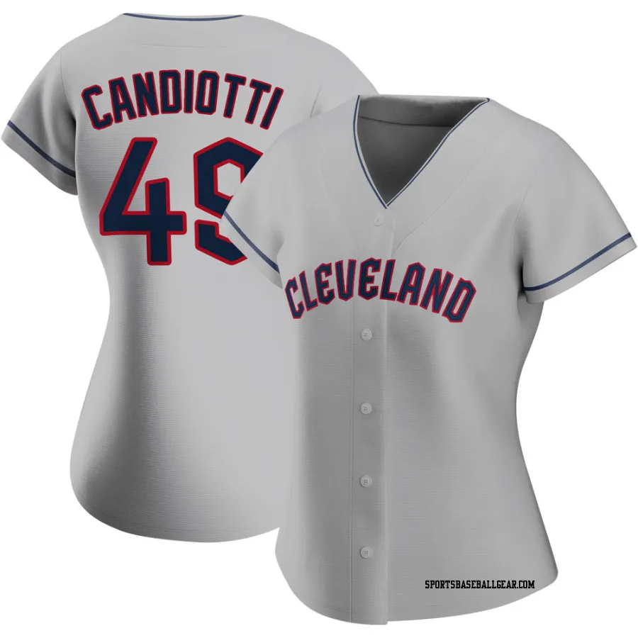 Tom Candiotti Women's Cleveland Guardians Gray Replica Road Jersey