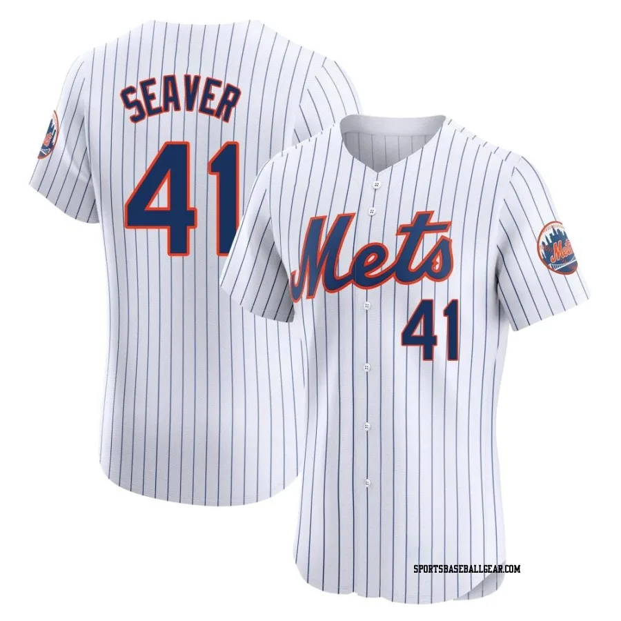 Tom Seaver Men's New York Mets White Elite Home Jersey