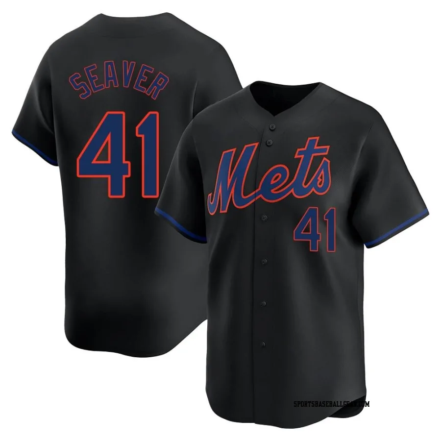 Tom Seaver Youth New York Mets Black Limited Alternate Jersey