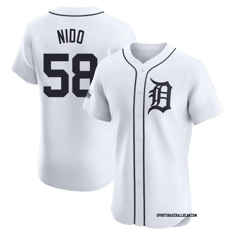 Tomas Nido Men's Detroit Tigers White Elite Home Patch Jersey