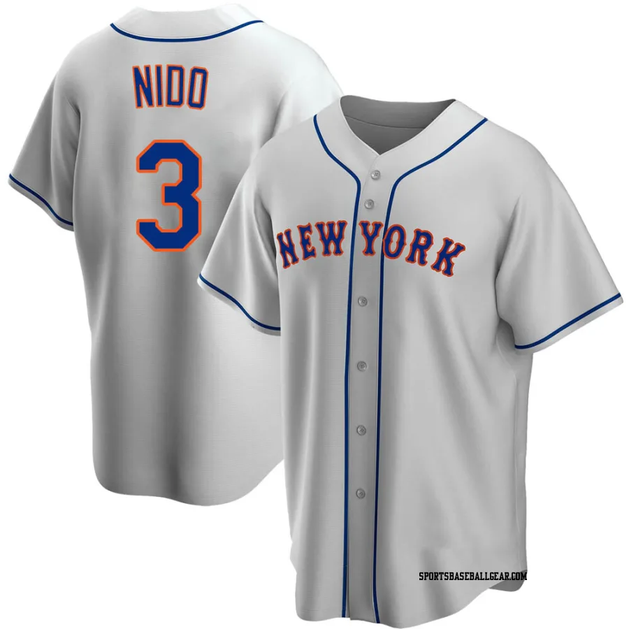 Tomas Nido Men's New York Mets Gray Replica Road Jersey