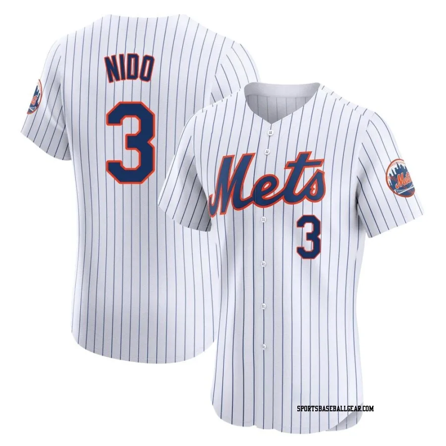 Tomas Nido Men's New York Mets White Elite Home Jersey