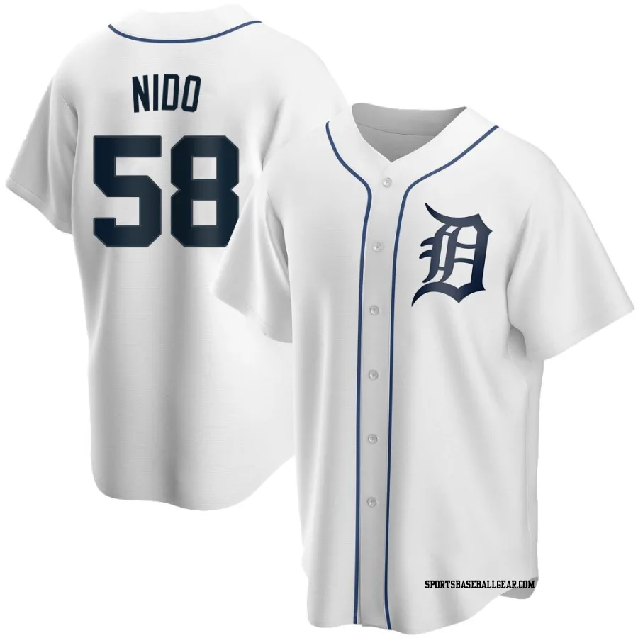 Tomas Nido Youth Detroit Tigers White Replica Home Jersey