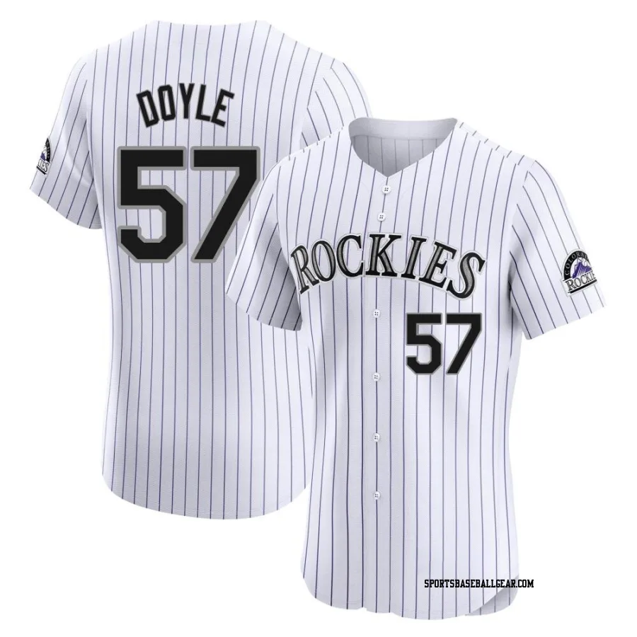Tommy Doyle Men's Colorado Rockies White Elite Home Jersey
