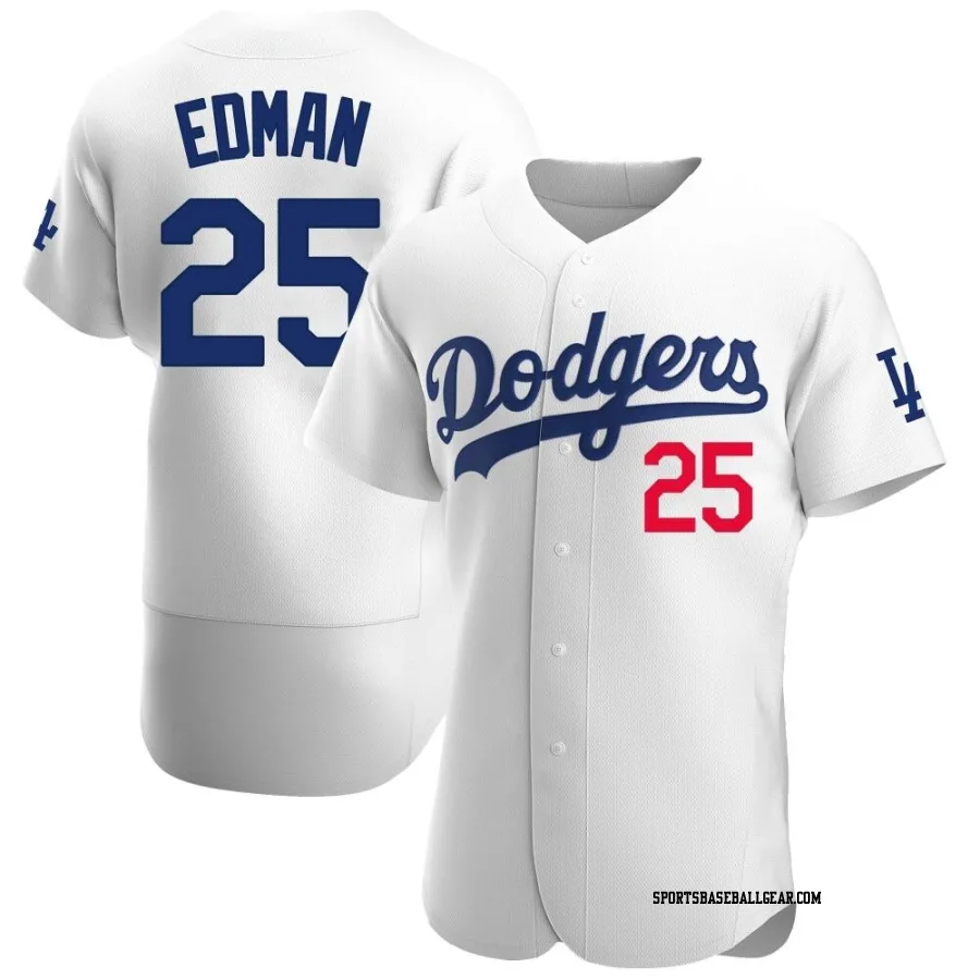 Tommy Edman Men's Los Angeles Dodgers White Authentic Home Jersey