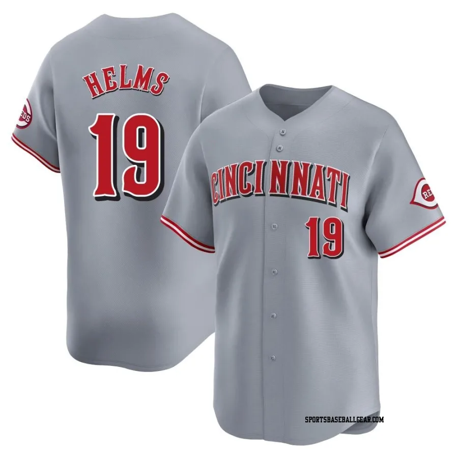 Tommy Helms Men's Cincinnati Reds Gray Limited Away Jersey