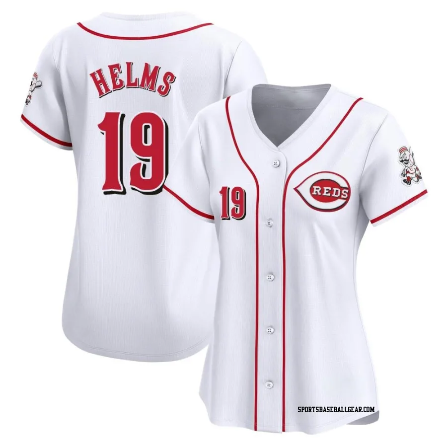 Tommy Helms Women's Cincinnati Reds White Limited Home Jersey