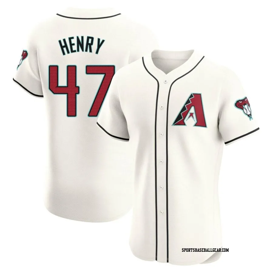 Tommy Henry Men's Arizona Diamondbacks Cream Elite Home Jersey