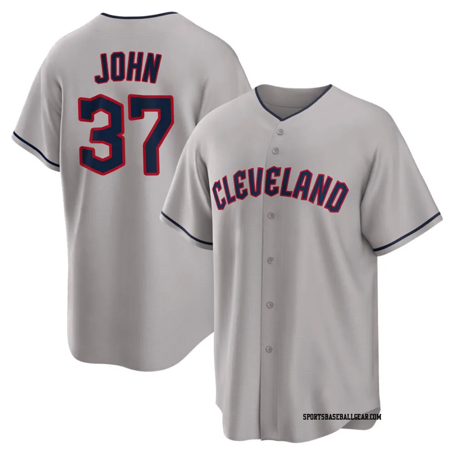Tommy John Men's Cleveland Guardians Gray Replica Road Jersey