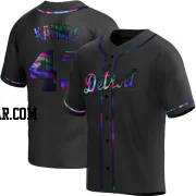 Tommy Kahnle Men's Detroit Tigers Black Holographic Replica Alternate Jersey