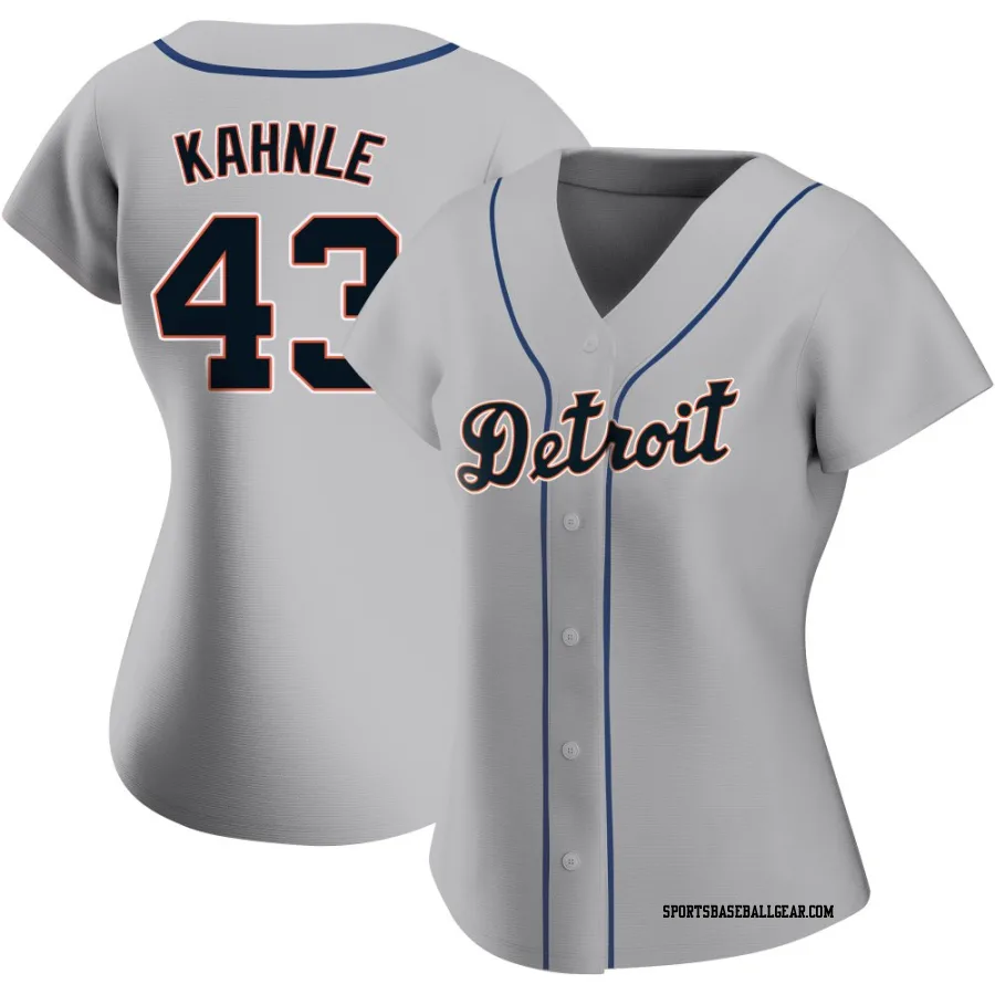 Tommy Kahnle Women's Detroit Tigers Gray Authentic Road Jersey
