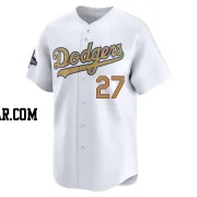 Tommy Lasorda Men's Los Angeles Dodgers Gold Limited White 2025 Collection Jersey