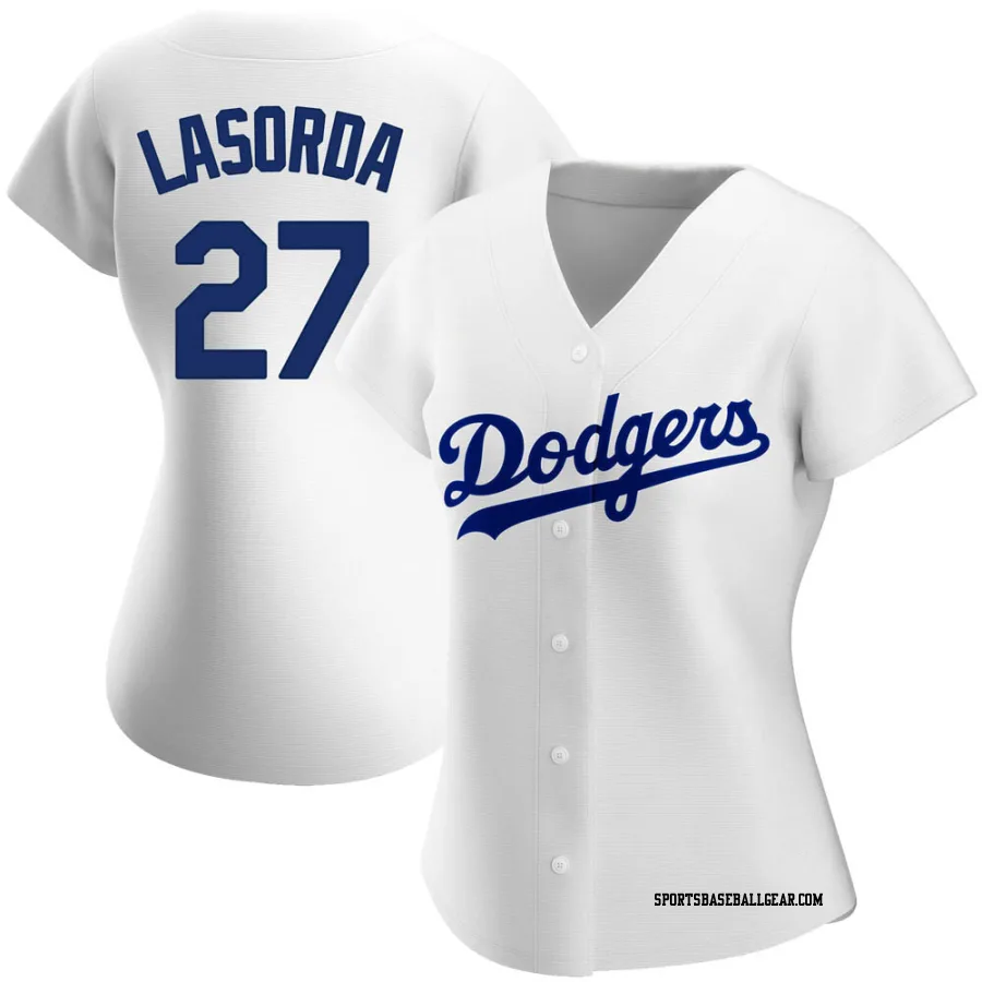 Tommy Lasorda Women's Los Angeles Dodgers White Replica Home Jersey