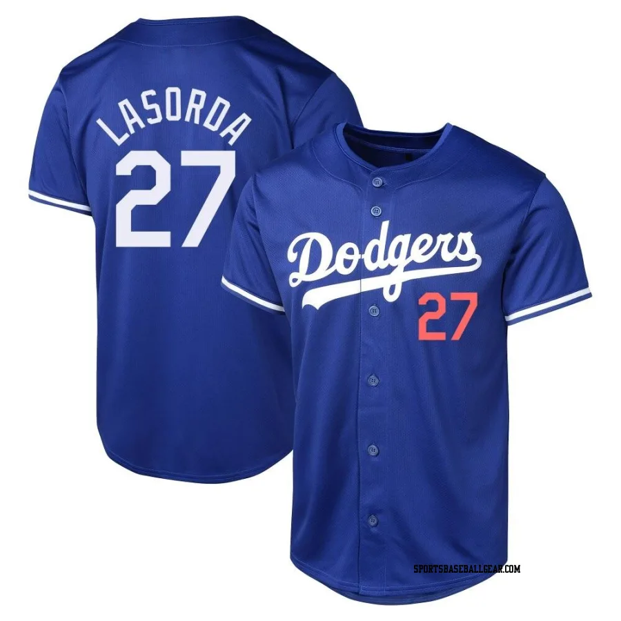 Tommy Lasorda Youth Los Angeles Dodgers Royal Limited Alternate Jersey