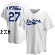 Tommy Lasorda Youth Los Angeles Dodgers White Replica Home Jersey