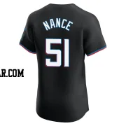 Tommy Nance Men's Miami Marlins Black Elite Alternate Vapor Premier Jersey
