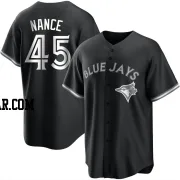 Tommy Nance Men's Toronto Blue Jays Black/White Replica Jersey