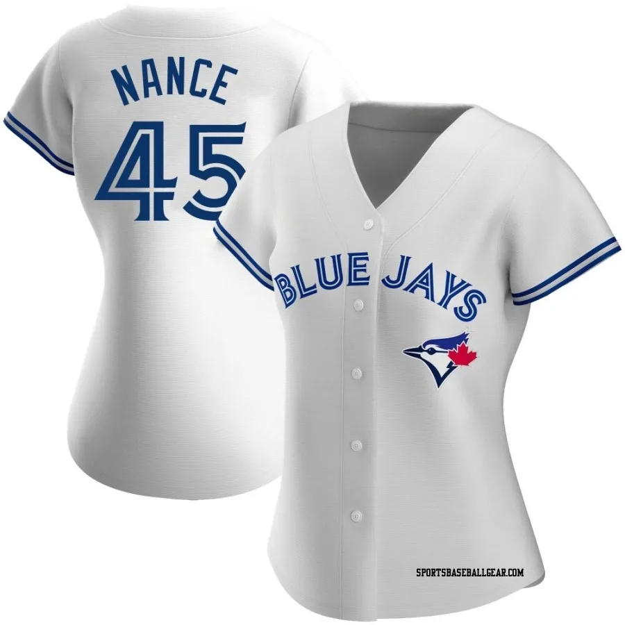 Tommy Nance Women's Toronto Blue Jays White Authentic Home Jersey