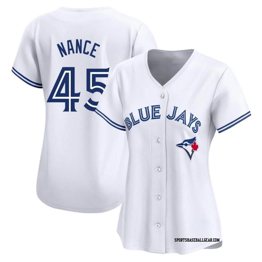 Tommy Nance Women's Toronto Blue Jays White Limited Home Jersey