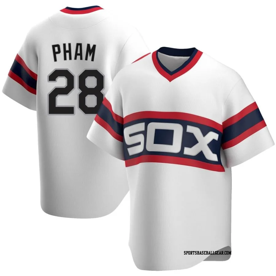 Tommy Pham Men's Chicago White Sox White Replica Cooperstown Collection Jersey