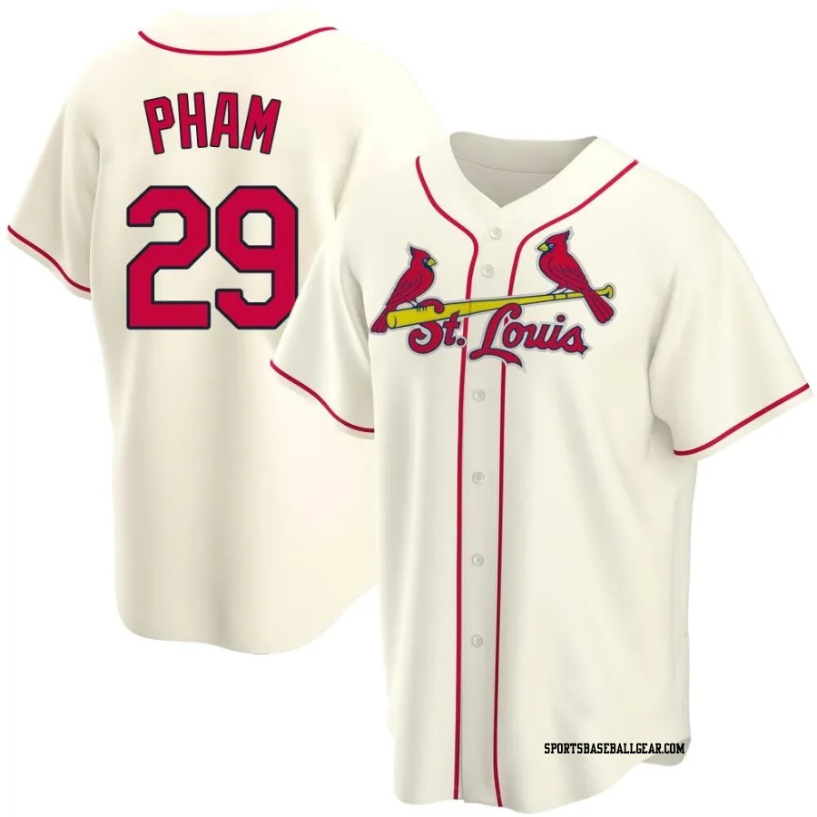 Tommy Pham Youth St. Louis Cardinals Cream Replica Alternate Jersey