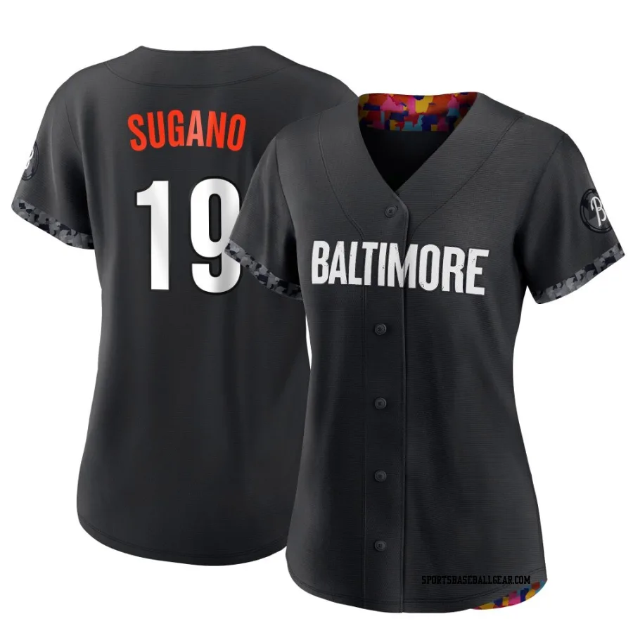 Tomoyuki Sugano Women's Baltimore Orioles Black Authentic 2023 City Connect Jersey