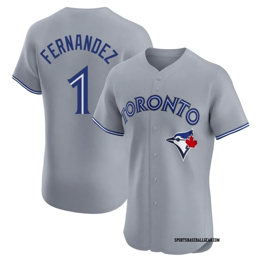 Tony Fernandez Men's Toronto Blue Jays Gray Elite Road Jersey