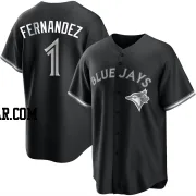 Tony Fernandez Youth Toronto Blue Jays Black/White Replica Jersey